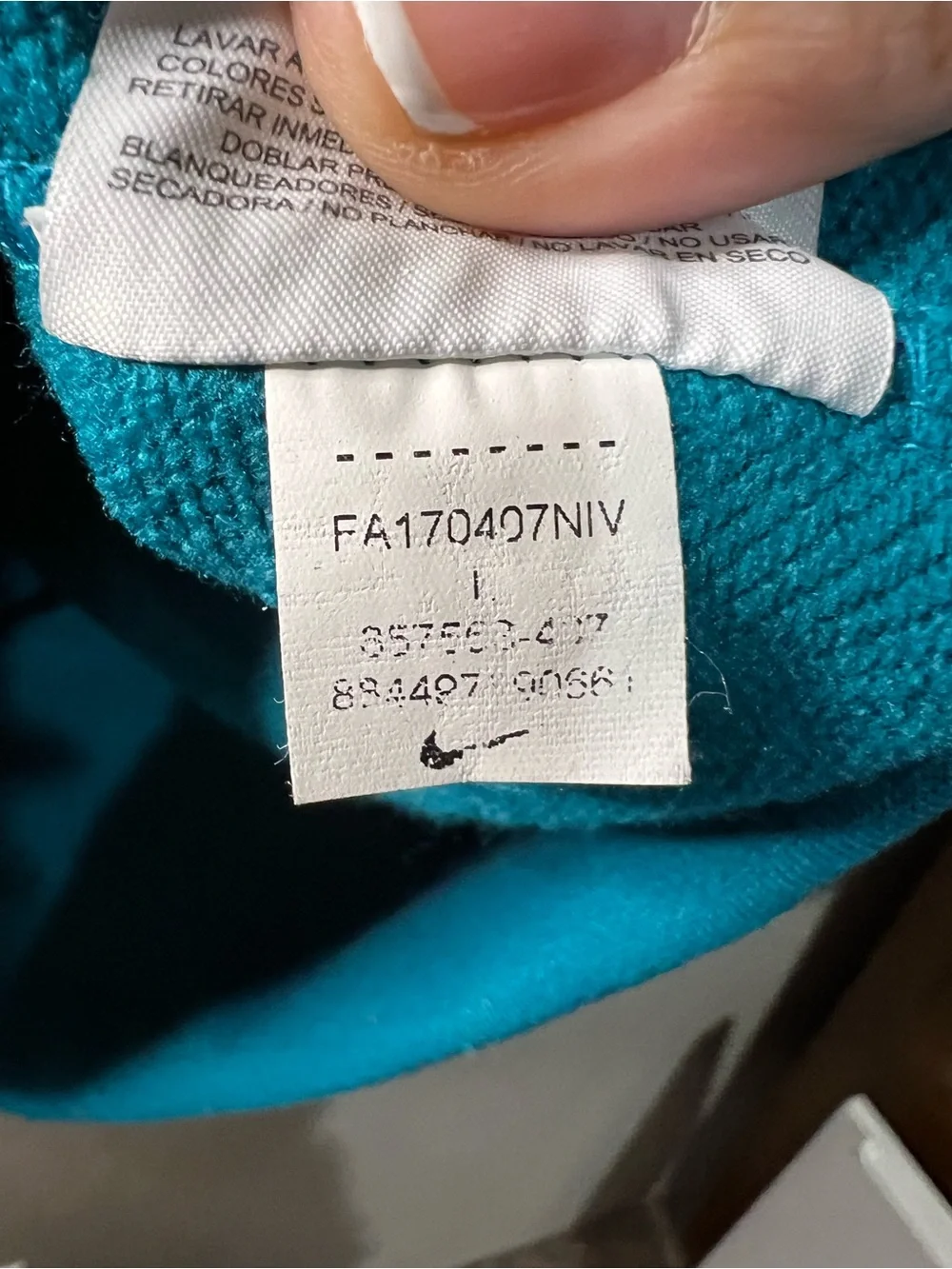 Nike Essentials Teal Blue Full Zip Hooded Athletic Sweatshirt Hoodie
